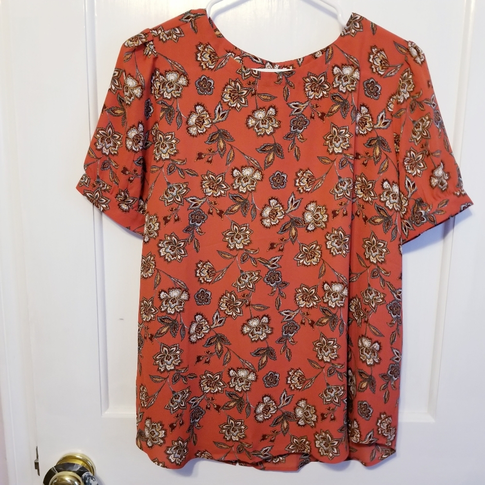 LOFT Fall Floral Blouse